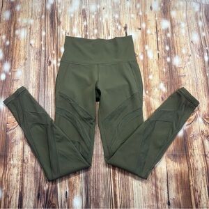 Lululemon Athletica Wunder Under HR 7/8
Tight*Mesh Leggings Size 4 Green